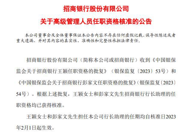 招行副行长彭家文：大家不要简单地去看是不是利润为正，重点还是看趋势