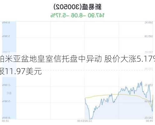 帕米亚盆地皇室信托盘中异动 下午盘急速拉升5.00%