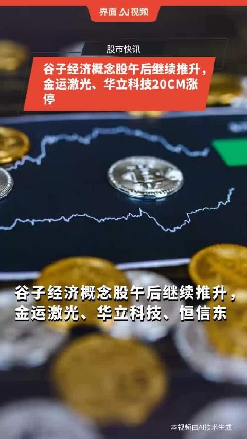 谷子经济概念股午后继续推升，金运激光、华立科技20CM涨停