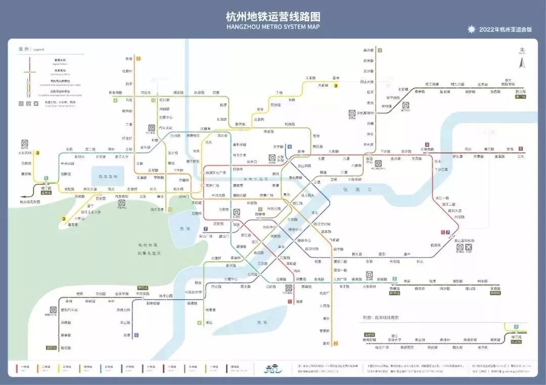 杭州地铁最新线路图,杭州地铁新通车线路图新鲜出炉。