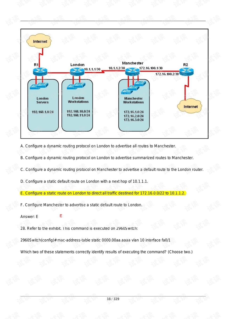 ccna考试题库最新版,CCNA认证最新题库大全