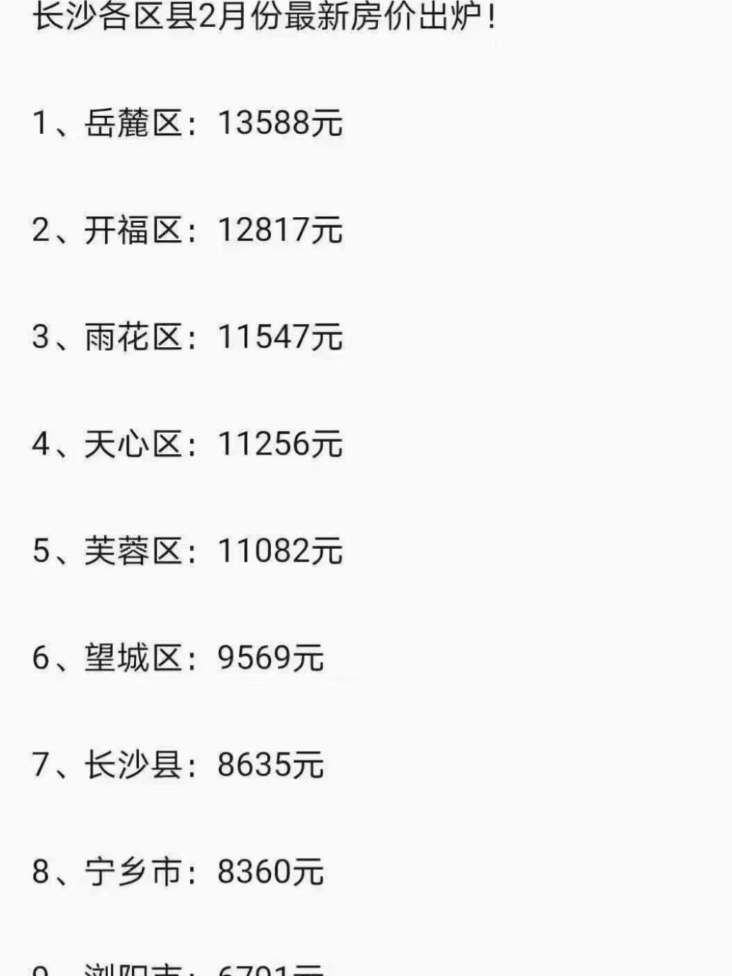 长沙房价最新消息2017-2017长沙楼市价格动态